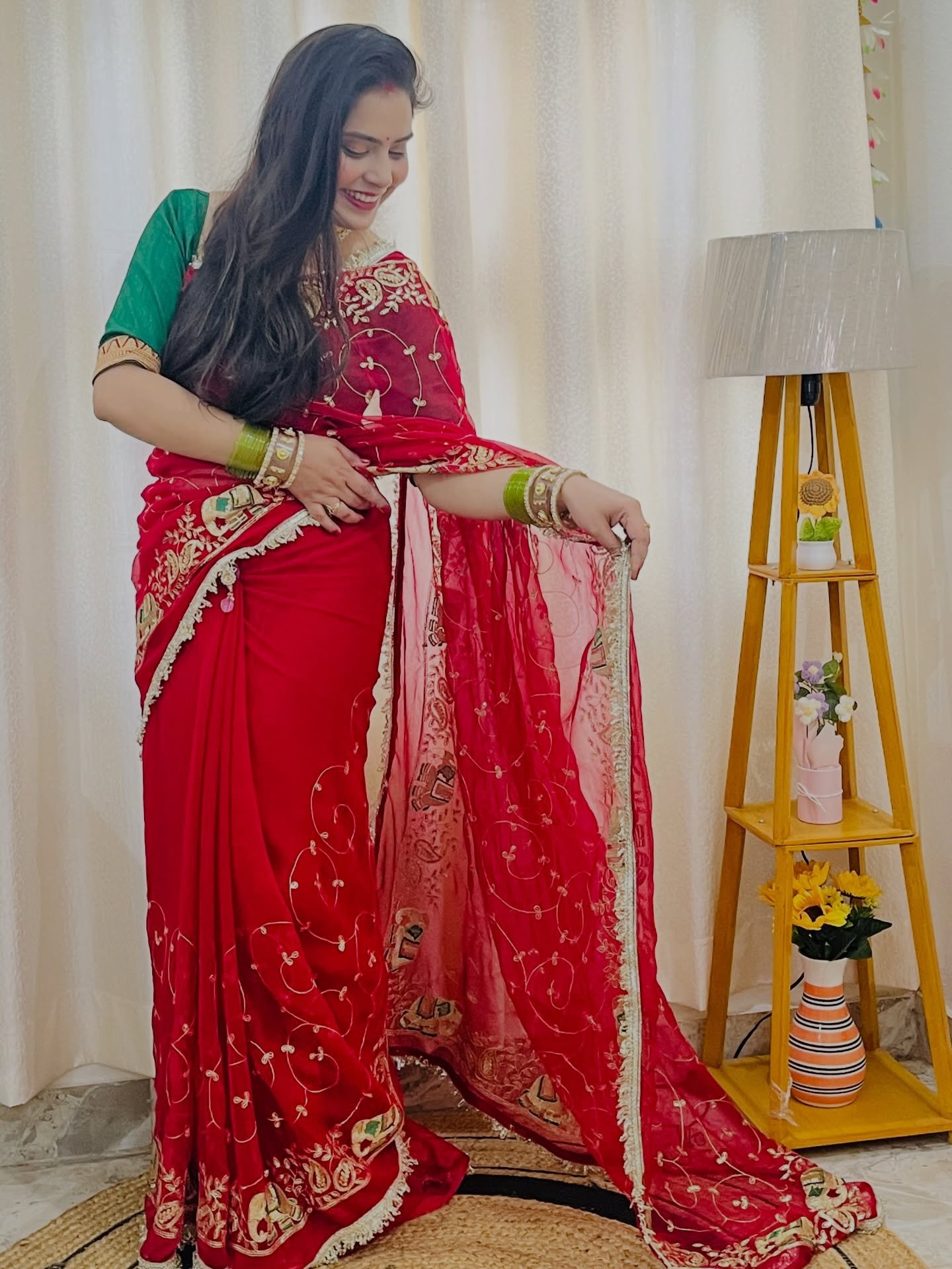 Rajputi Hathi Design Saree