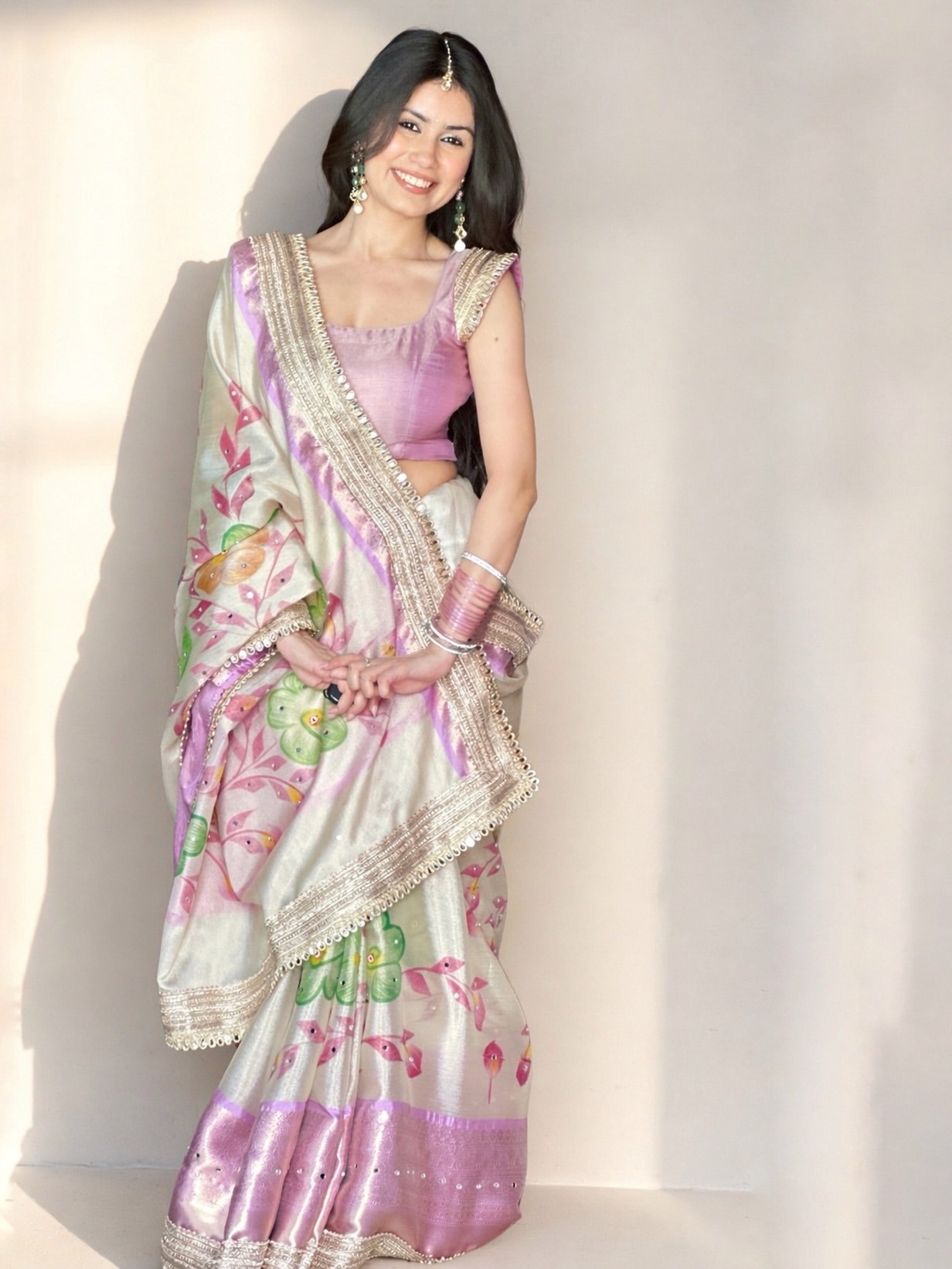 Cindrella Floral Saree - Threads by Deepika
