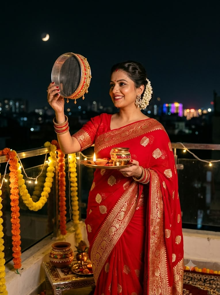 Royal Red Zari Woven Chiffon Saree - Threads by Deepika